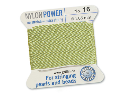 Perlseide, Knüpfseide aus Nylon Jadegrün