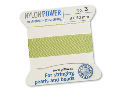 Perlseide, Knüpfseide aus Nylon Jadegrün