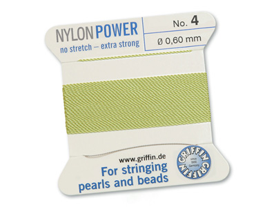 Perlseide, Knüpfseide aus Nylon Jadegrün