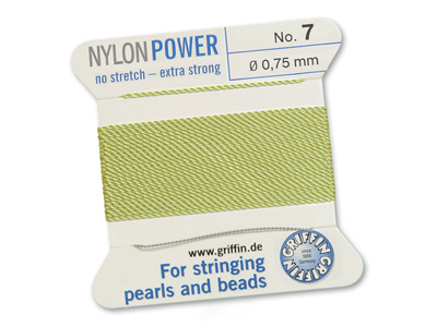 Perlseide, Knüpfseide aus Nylon Jadegrün