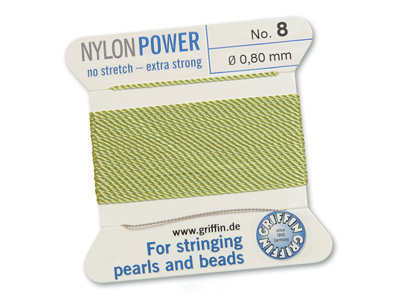 Perlseide, Knüpfseide aus Nylon Jadegrün