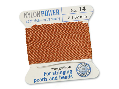 Perlseide, Knüpfseide aus Nylon Karneol