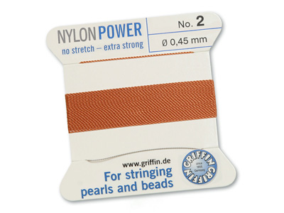 Perlseide, Knüpfseide aus Nylon Karneol