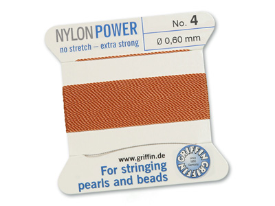 Perlseide, Knüpfseide aus Nylon Karneol