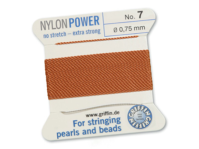 Perlseide, Knüpfseide aus Nylon Karneol