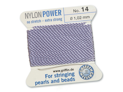 Perlseide, Knüpfseide aus Nylon Lila