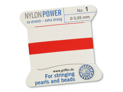 Perlseide, Knüpfseide aus Nylon Rot
