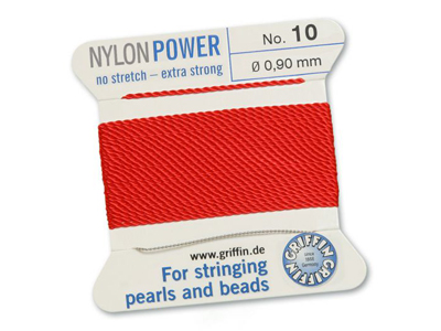 Perlseide, Knüpfseide aus Nylon Rot