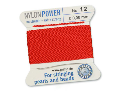 Perlseide, Knüpfseide aus Nylon Rot