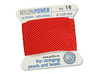 Perlseide, Knüpfseide aus Nylon Rot