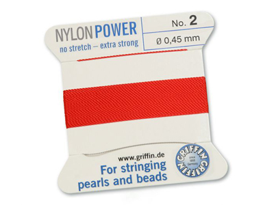 Perlseide, Knüpfseide aus Nylon Rot