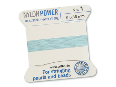 Perlseide, Knüpfseide aus Nylon Türkis