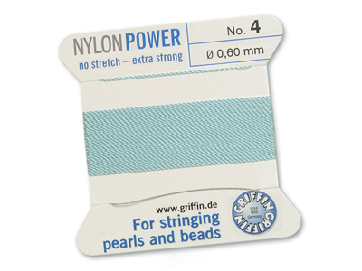 Perlseide, Knüpfseide aus Nylon Türkis