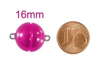 Polaris Magnetschliesse, Fuchsia glänzend, Bild 2 mit Größenvergleich