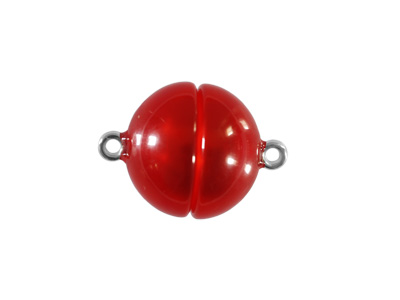shiny red round Polaris magnetic clasp, picture 1