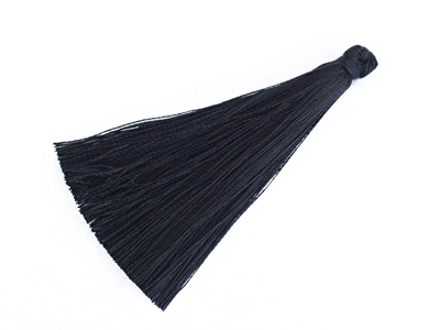 große schwarze Textilquasten 6cm lang kaufen