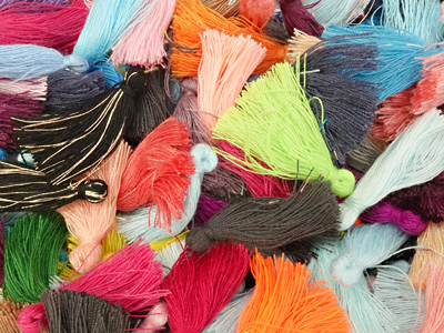 Textile tassels mix bulk pack Großhandel