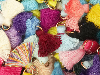 Textile tassels mix bulk pack Großhandel