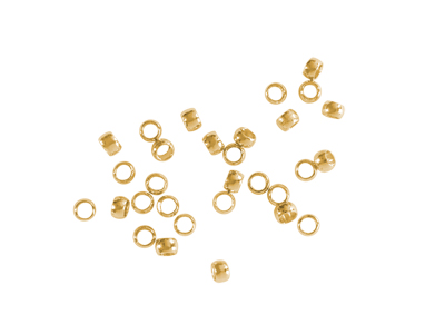 goldene Quetschperlen aus Messing 2mm