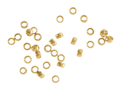 goldene Messing Quetschperlen 2,5mm fr Schmuckdraht