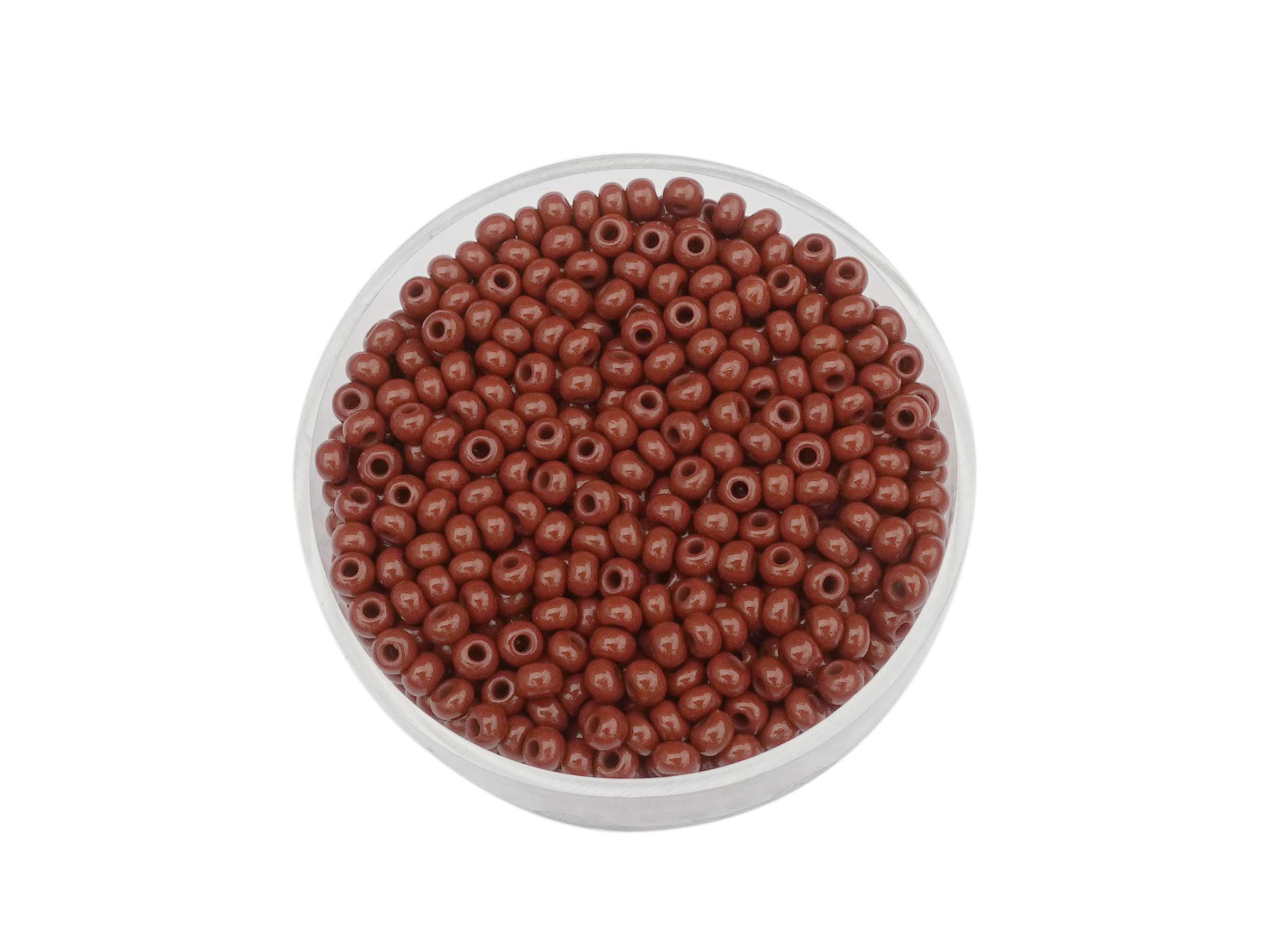braune Rocailles Glasperlen 2,5mm in Dosen