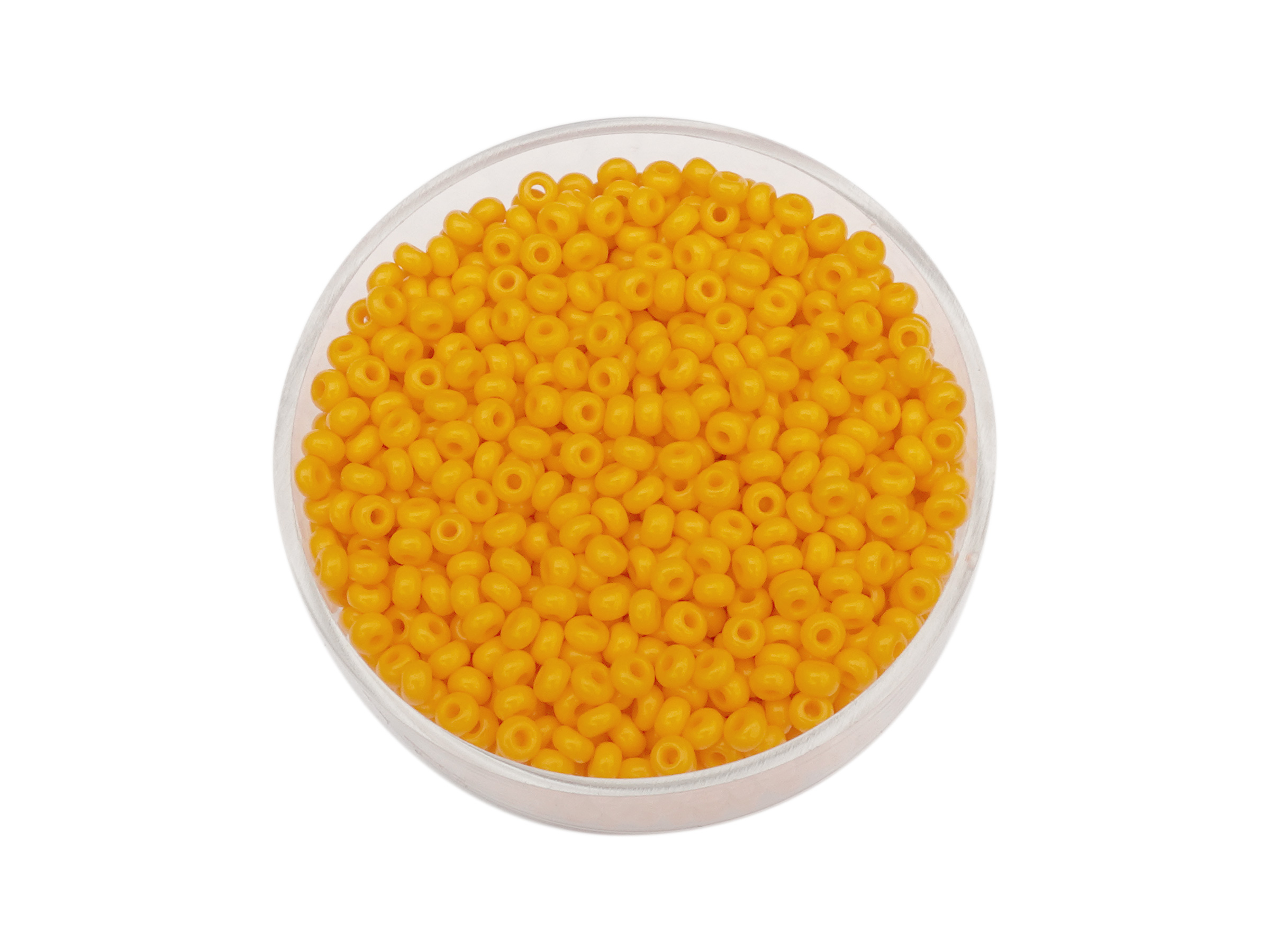 orange Rocailles Glasperlen 2,5mm in Dosen