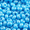 1 Dose (ca.17g.) Rocailles 9/0 ~2,5mm Türkisblau mit Luster