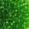 1 Dose (ca.17g.) Rocailles 9/0 ~2,5mm Hellgrün transp.