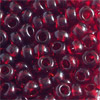 1 Dose (ca.17g.) Rocailles 9/0 ~2,5mm Granatrot transp.
