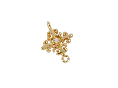 goldenes Ornament Connector Link für DIY Schmuck Kreuz