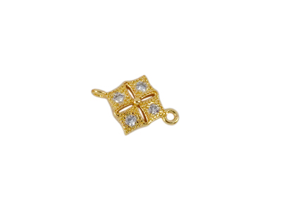 kleiner goldener Anhänger zum DIY Schmuck machen