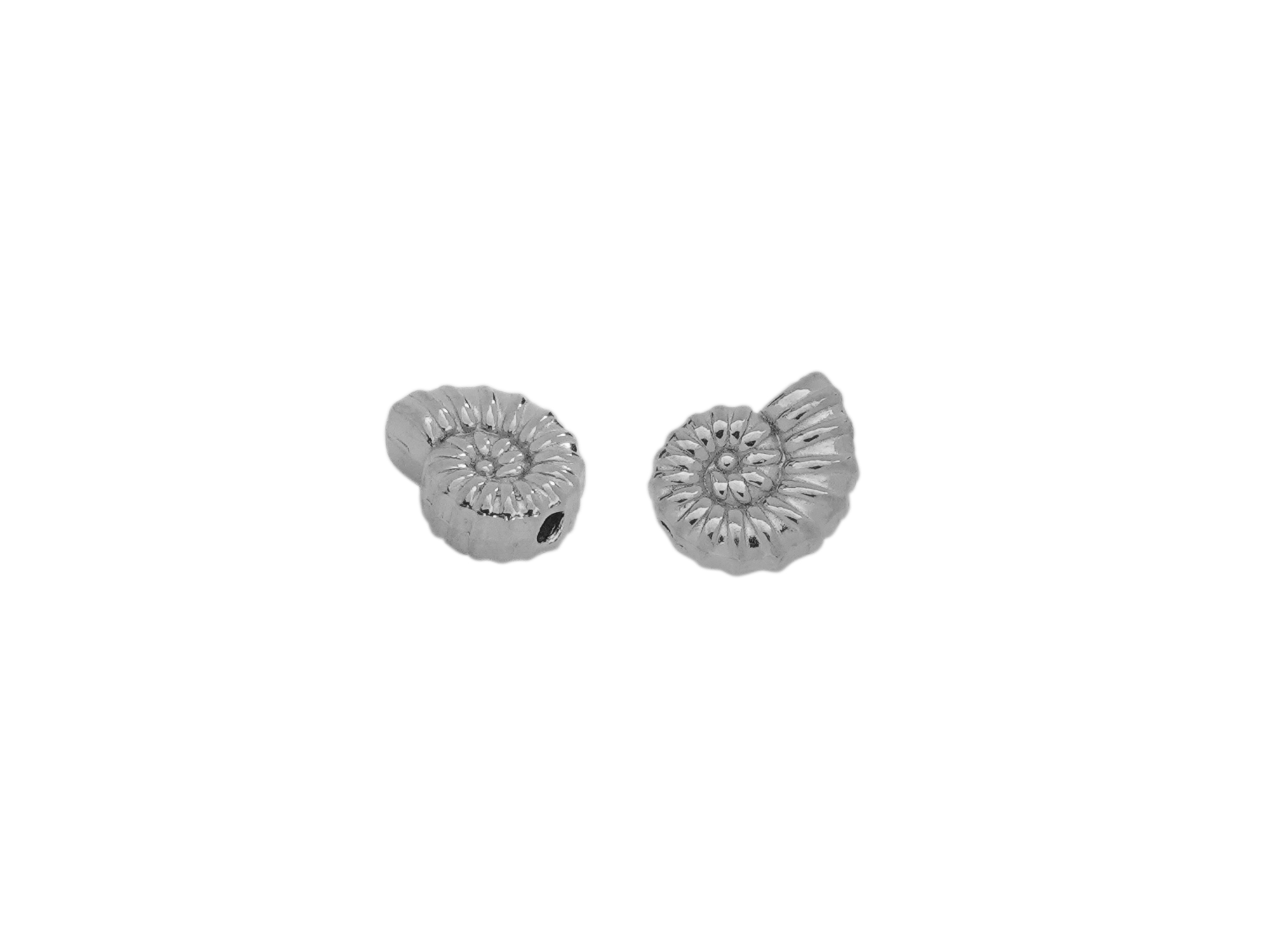 Metallperle in Form einer fossilen Schnecke zum Schmuckmache