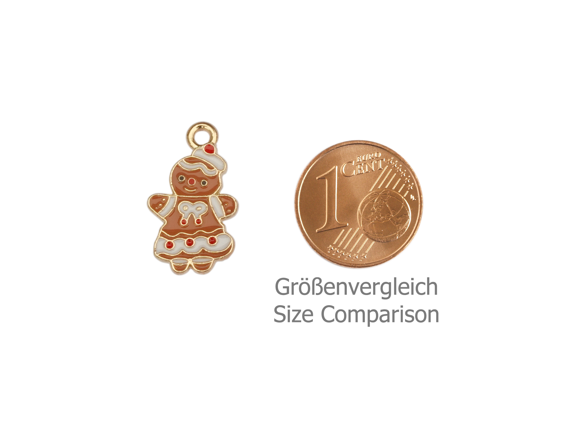 Lebkuchenmädchen, Anhänger für Schmuck und Halsketten - Größ