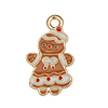 Schmuckanhänger aus Metall, Lebkuchenmädchen ~20x11mm