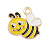 flacher Schmuckanhänger aus Metall, Frau Biene ~15x15mm