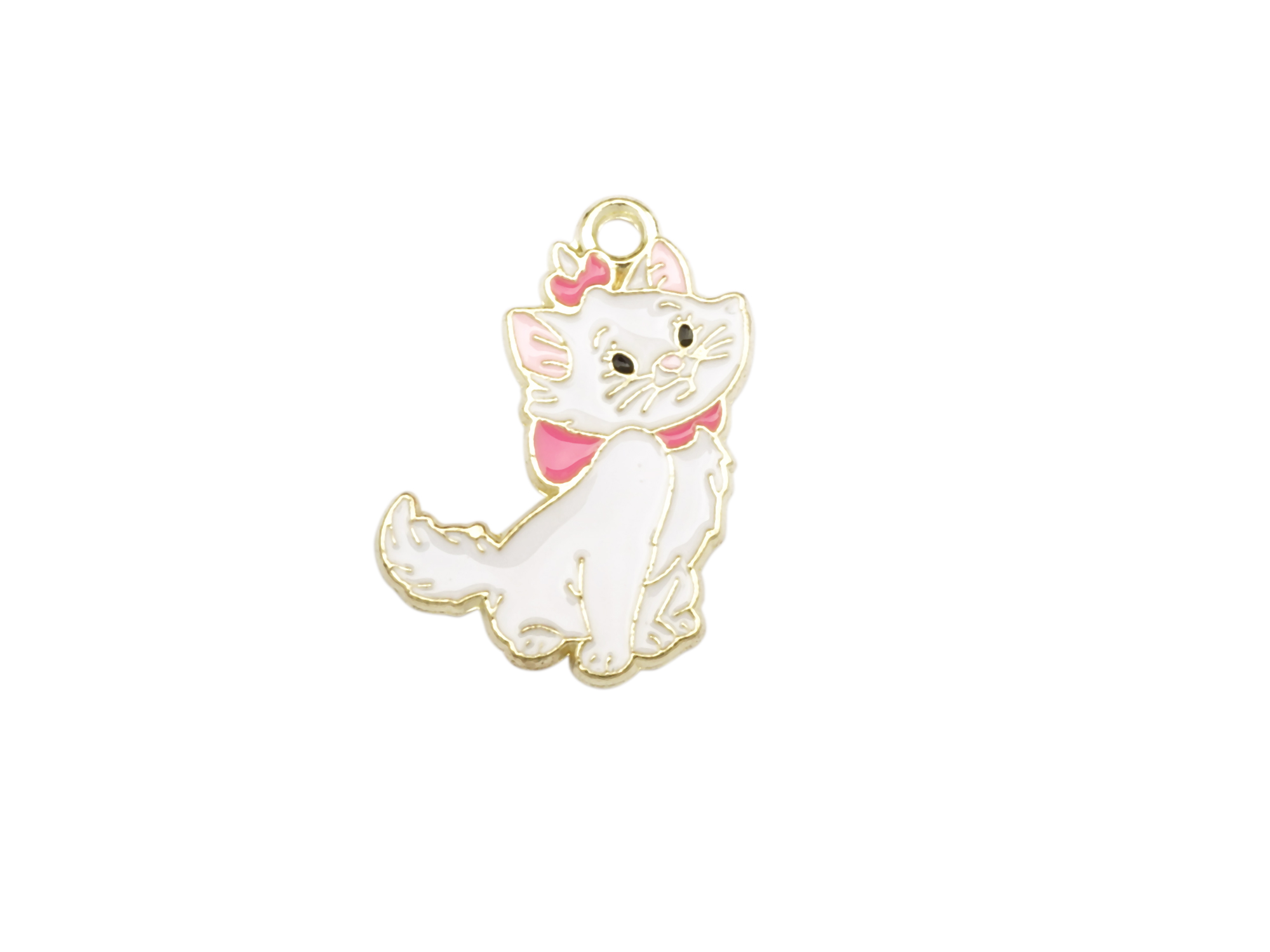 Schmuckanhänger - weiße Katze