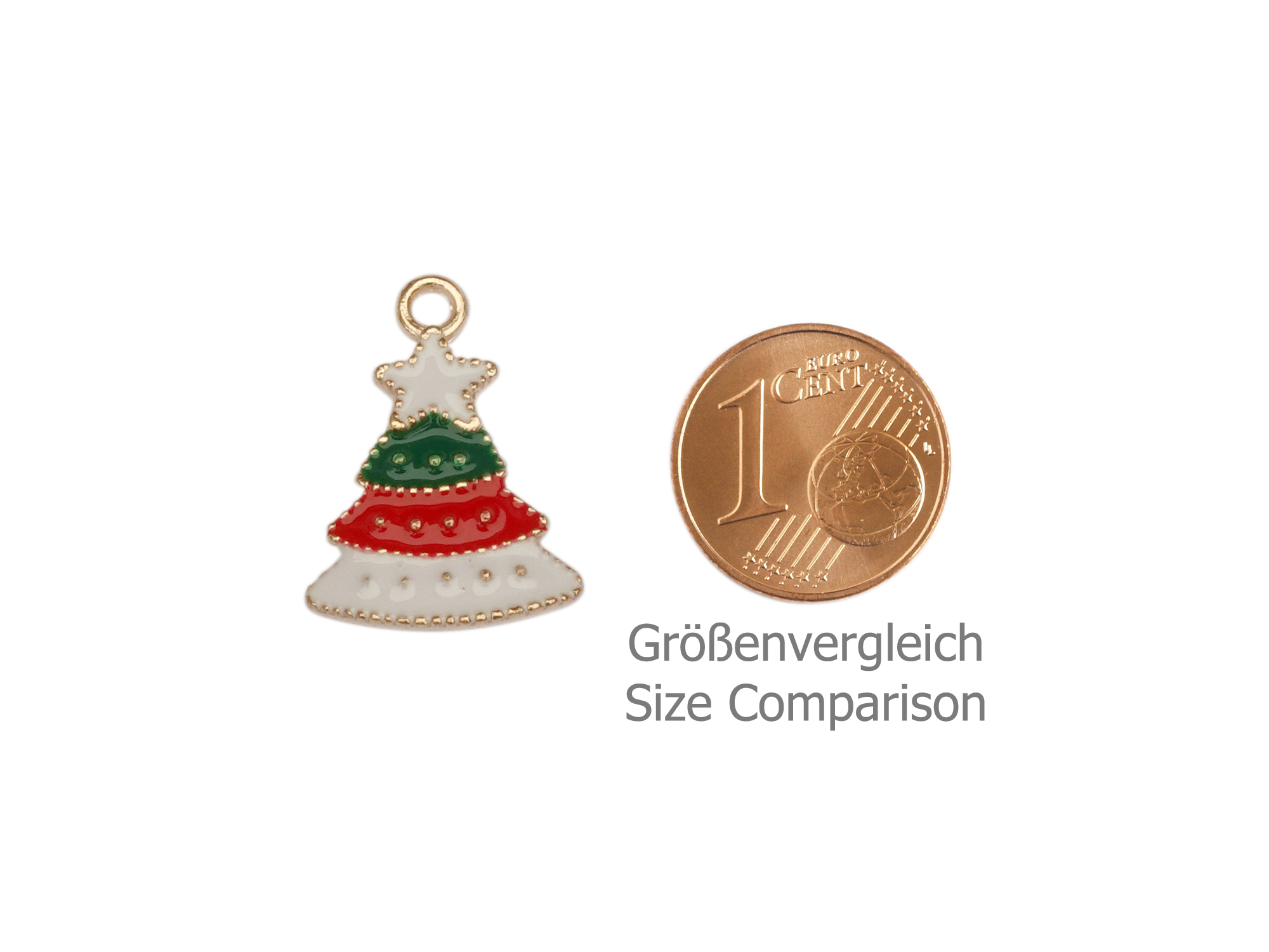 flacher Weihnachtsbaum Anhänger für Schmuck und Halsketten -