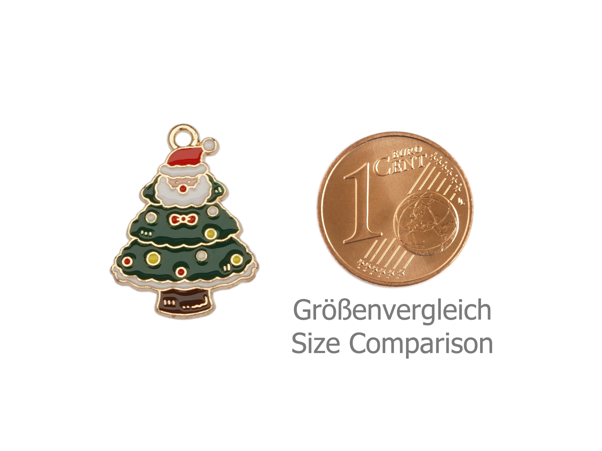 Weihnachtsbaum mit Weihnachtsmann Anhänger für Schmuck - Grö