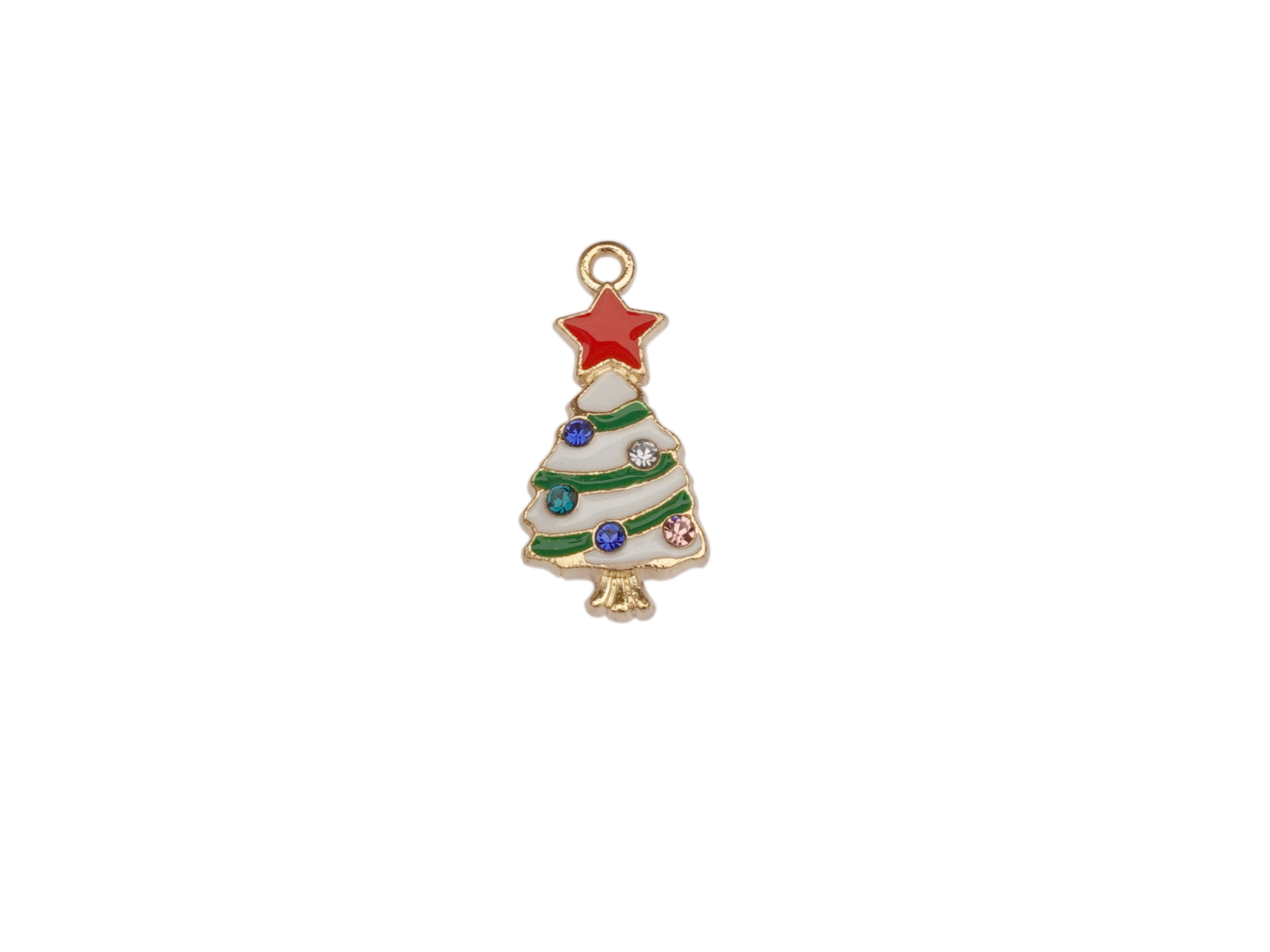Weihnachtsbaum mit rotem Stern Anhänger für Schmuck und Hals