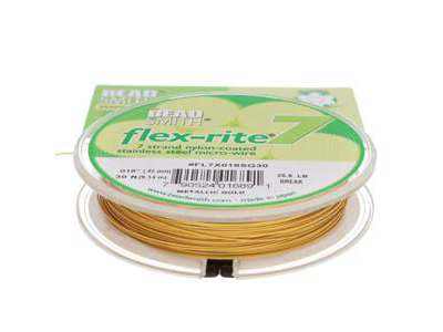 goldener Schmuckdraht von Flex-Rite 0,45mm dick 9,14 Meter l