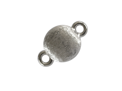 echt rhodinierte, flache Magnetschließe für Armbänder und Ha