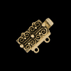 2-reihige Schließe ~16x9mm, antikgold