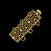 3-reihige Schließe ~22x9mm, antikgold