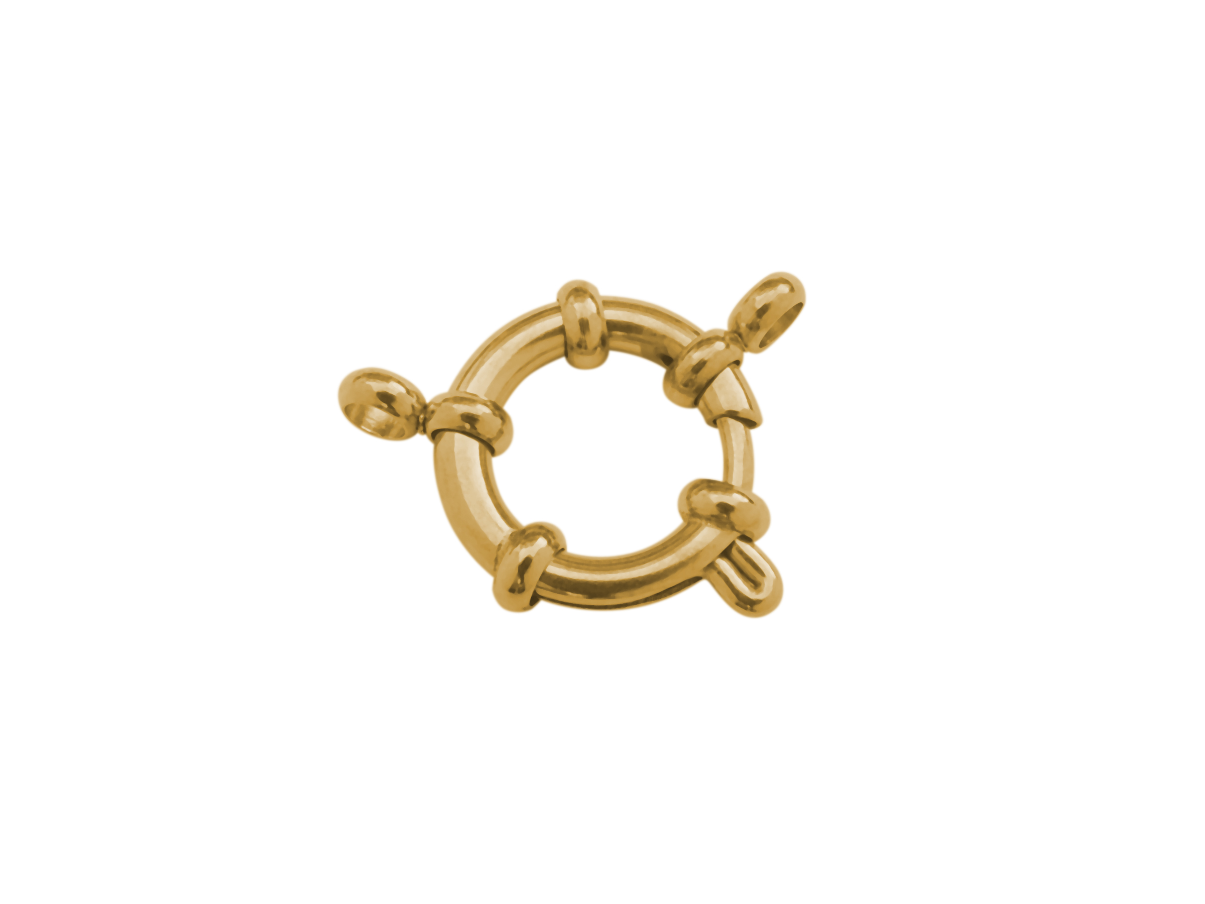 goldene 14mm Federringschließen aus Edelstahl zum Schmuckmac