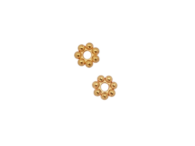 kleine goldene blumenförmige Metallzwischenteile zum Schmuck