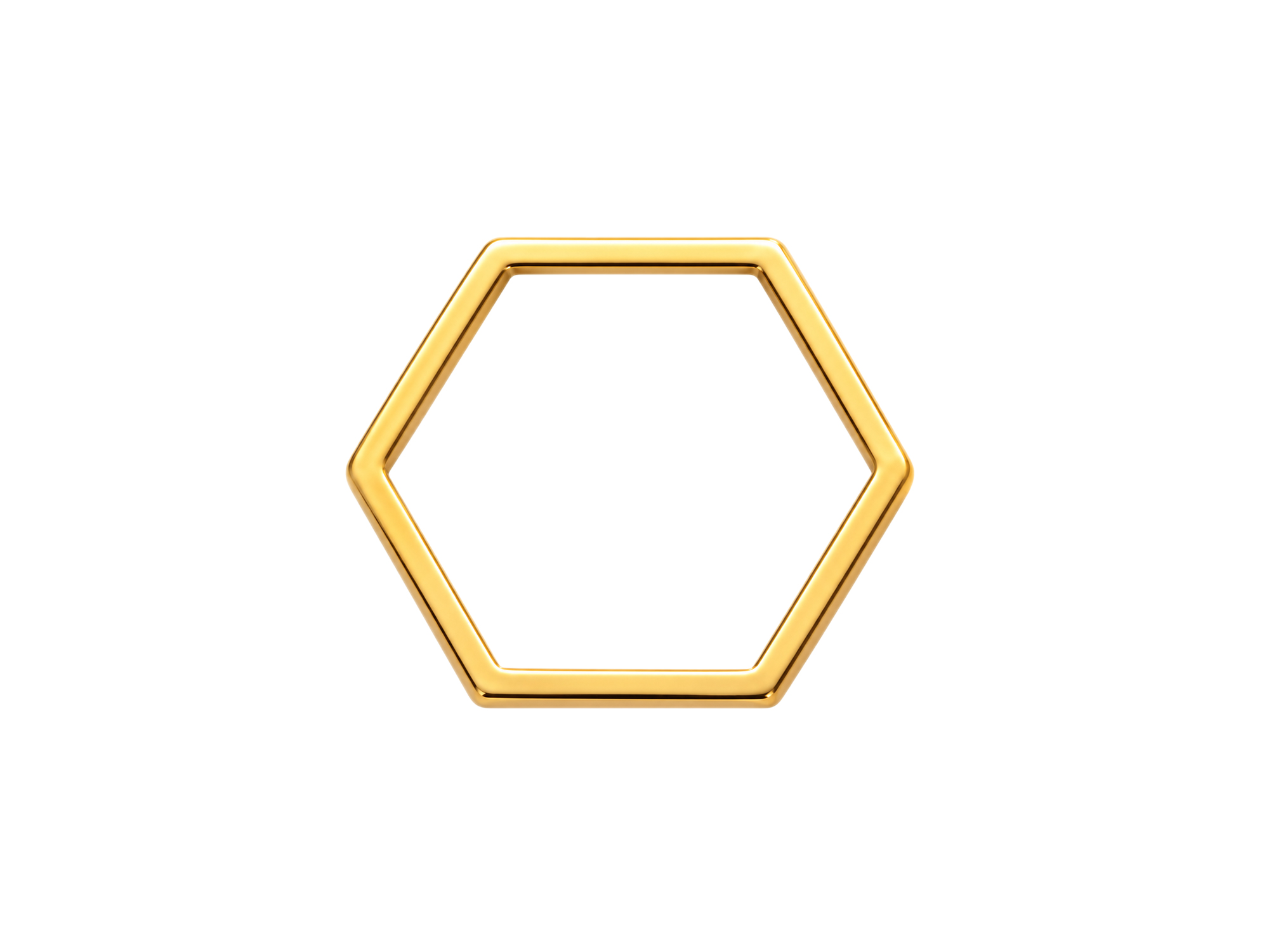 goldene Metallrahmen Rahmenbasis, Hexagon 14mm für DIY Boho