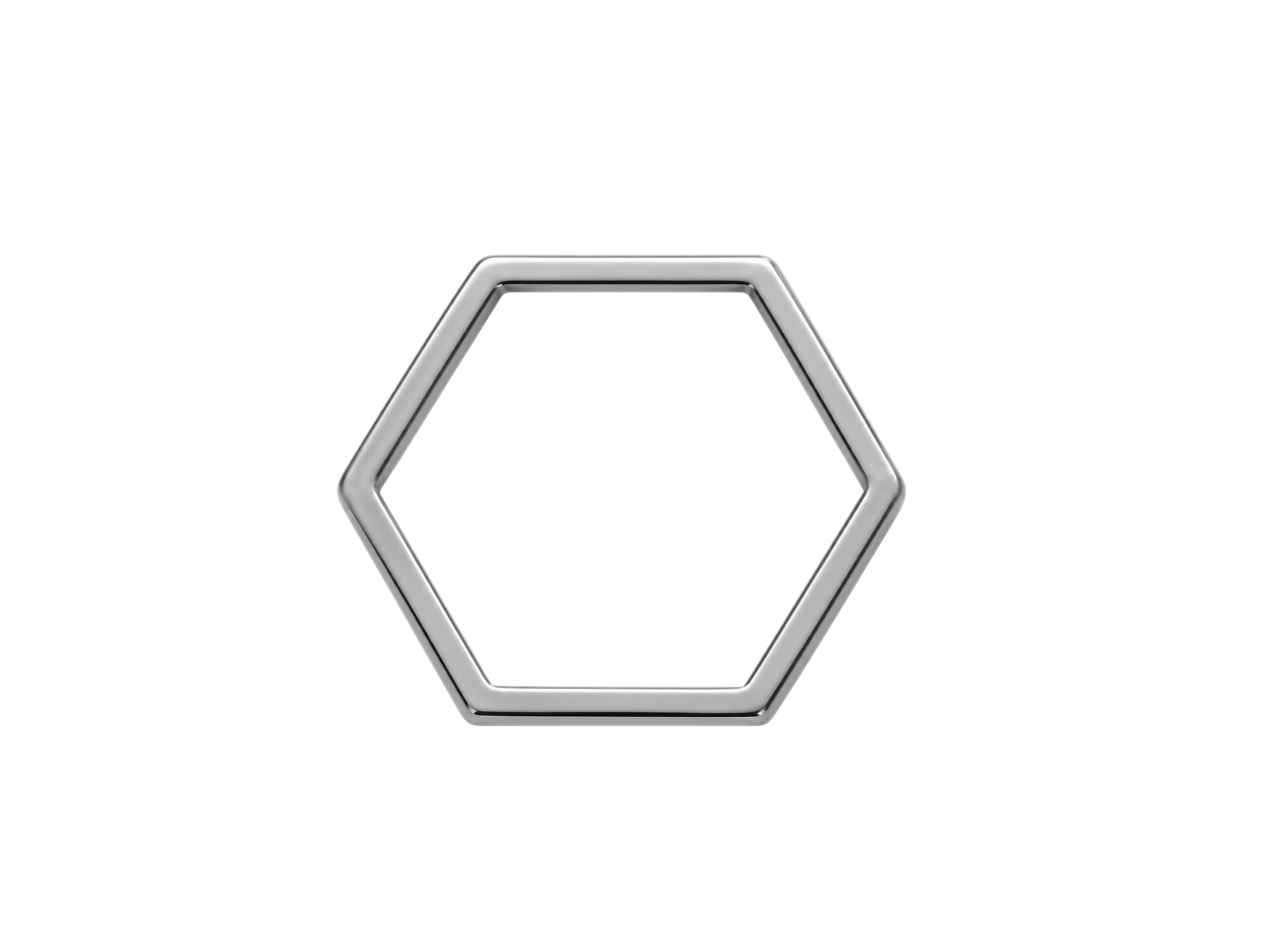 Metallrahmen Rahmenbasis, Hexagon 16mm für DIY Boho Perlenoh