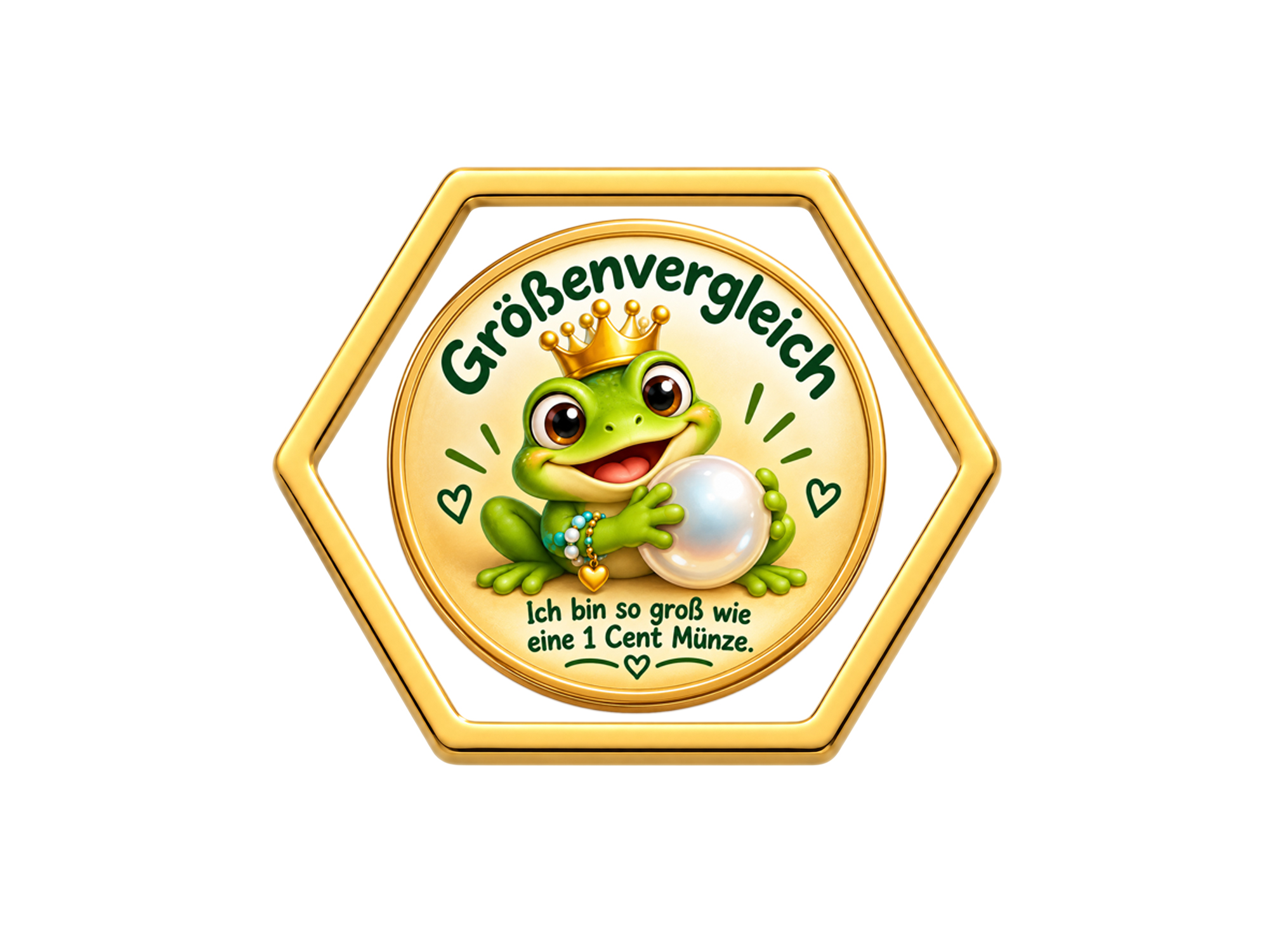 goldene Metallrahmen Rahmenbasis, Hexagon 20mm - Größenvergl
