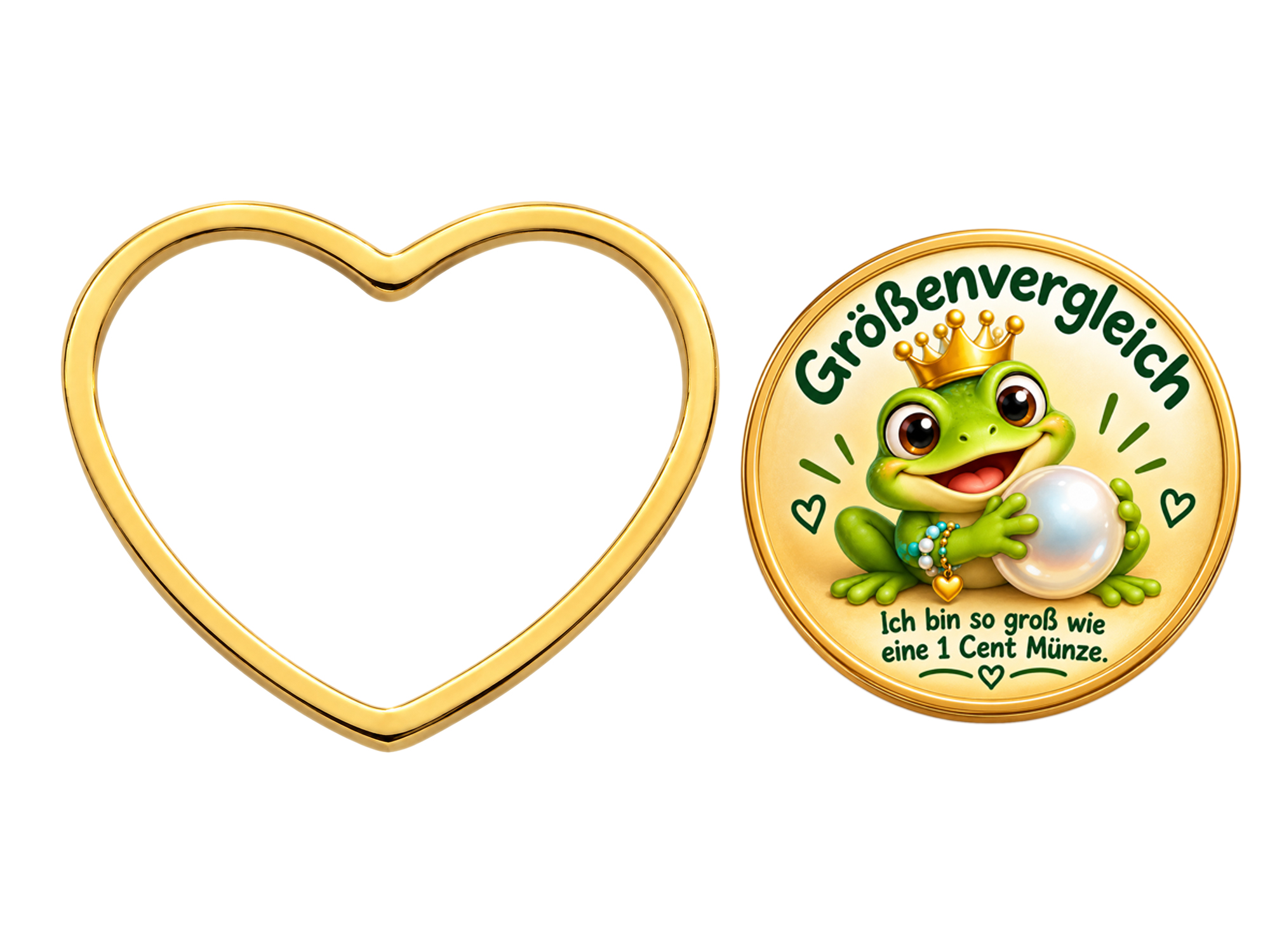 goldene Metallrahmen Rahmen Basis, Herz 20x18mm - Größenverg