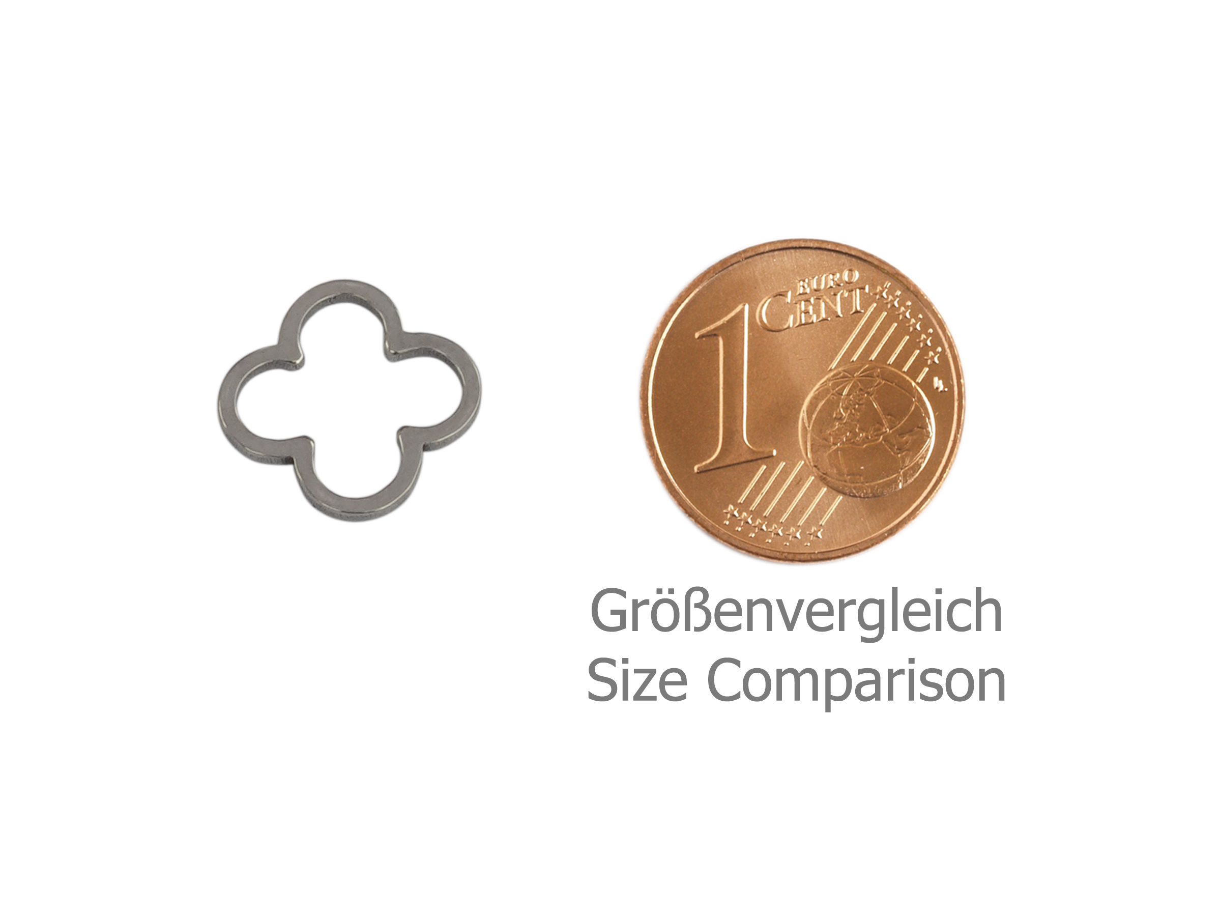blumenförmige Rahmen Basis Fassungen 12mm - Größenvergleich